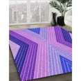 thumbnail image 3 of Ahgly Company Machine Washable Indoor Square Transitional Purple Plum Purple Area Rugs, 7' Square, 3 of 7