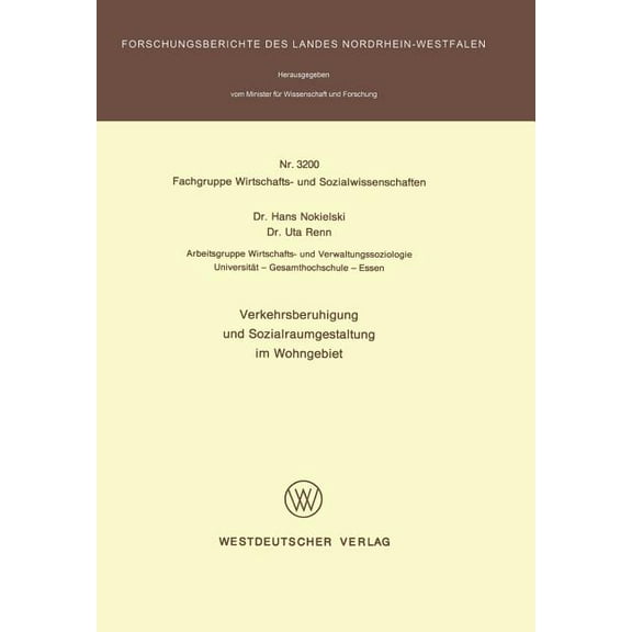 Verkehrsberuhigung Und Sozialraumgestaltung Im Wohngebiet, (Paperback)