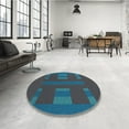thumbnail image 3 of Ahgly Company Indoor Rectangle Patterned Glacial Blue Ice Blue Area Rugs, 5' x 8', 3 of 6