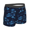 thumbnail image 3 of Daiia BLUE Flamingo Birds Men's Underwear Boxer Briefs, Cotton Stretch Moisture-Wicking Underwear-Small, 3 of 9