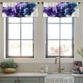 thumbnail image 4 of LALILO Kitchen Curtain Valance Blue Bright Water Rod Pocket Window Curtain 52"x 18" Set of 2, 4 of 6