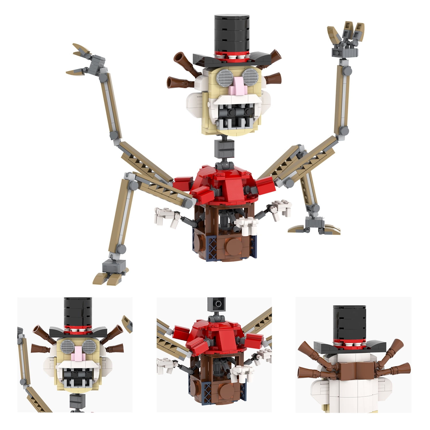 MOOXI FNAF Big Top Building Set,Classic Creative Building Blocks Children Kit,Gifts for Kids(512pcs)