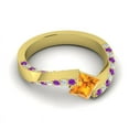thumbnail image 3 of 1.20 T.C.W Natural Diamond Citrine & Amethyst Gemstone Beautiful Anniversary Ring for Ladies Solid 18K Yellow Gold Size 9 by Diamond-Capitals, 3 of 8