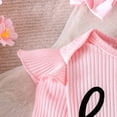 thumbnail image 4 of MEZZALL Newborn Baby Girl Clothes Outfits Rib Knit Bodysuit Romper Floral Pants Headband Hat Coing Hoe Outfit, 4 of 9