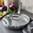 thumbnail image 5 of GreenPan x Bobby Flay Stainless Steel 12” Frying Pan Skillet with Glass Lid, Professional Grade Tri Ply, PFAS-Free Ceramic Nonstick, Induction Suitable, Dishwasher & Oven Safe, Stay Cool Handle, 5 of 9