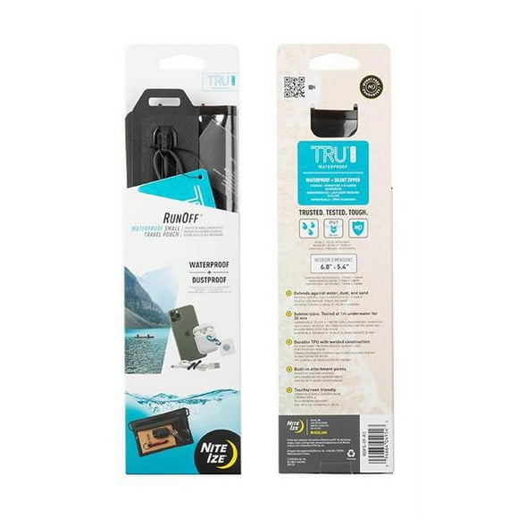 Nite Ize NIT-ROFS-09-R3 2020N RunOff Waterproof Small Travel Pouch&#44; Charcoal