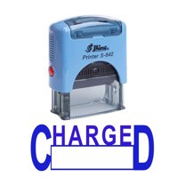 CHARGED Self Inking Rubber Stamp Office Stationary Custom Shiny Stamp