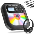thumbnail image 1 of Reproductor de CD portátil Erasiny con Bluetooth y altavoces, 1 of 8