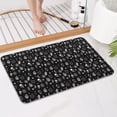 thumbnail image 4 of Black Gothic Skull Cat Pattern Bathroom Rugs Mat,Non Slip Microfiber Bathroom Rug,Rubber Backing,Soft Bathroom Mats for Bathroom Floor,Tub and Shower,17x27in(43x68cm), 4 of 5