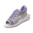 thumbnail image 3 of Womens Mesh Cutout Wedge Sandals Lace Up Shock Absorbing Thick Sole Non Slip Summer Walking Sport Sandals 43, 3 of 7