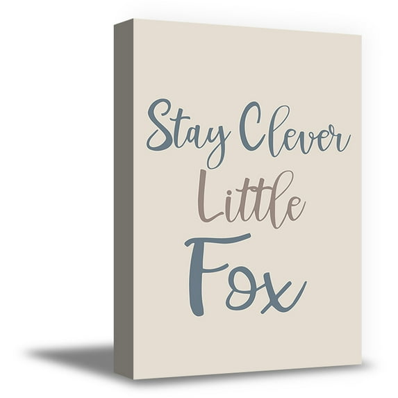 Awkward Styles Fox Canvas Art for Baby Living Room Decor Ideas Stay Clever Little Fox Quotes Canvas Decor Kids Nursery Room Kids Play Room Stay Clever Little Fox Funny Quotes for Children Framed Art