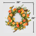 thumbnail image 3 of 26" Dahlia, Pincushion Wreath, 3 of 4