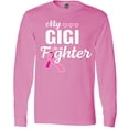 thumbnail image 3 of Inktastic Breast Cancer Awareness My Gigi is a Fighter Long Sleeve T-Shirt, 3 of 5