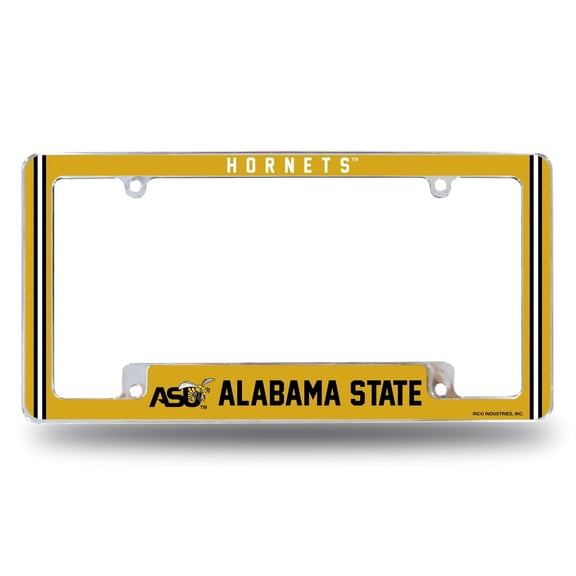 Alabama State Hornet's Chrome Metal License Plate Frame