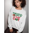 thumbnail image 2 of Sister Elf Phrase Sweatshirt Women -Image by Shutterstock, Female XX-Large, 2 of 4