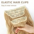 thumbnail image 6 of Clip in Long Wavy Synthetic Hair Extension 24 Inch Golden Blonde 4PCS Thick Hairpieces Fiber Double Weft Hair for Women, 6 of 7