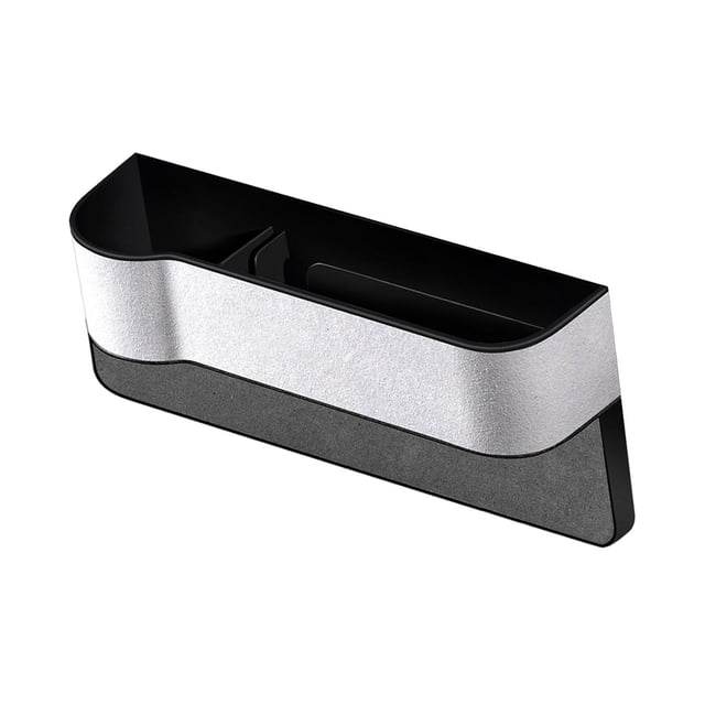 Organizador de espacio para asiento de coche, bolsillo para asiento de coche con portavasos, asiento multifuncional Lado del conductor blanco