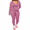 Pink, variant on Women's Plus Size Zip Up Hoodie and Leggings Tracksuit Set, 1X-4X