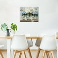 thumbnail image 2 of Watercolor Flowers Canvas Wall Art White and Blue Flowers Hummingbird Vase Inspirational Prints Posters Living Room Decor Vintage Farmhouse Rustic Bedroom Bathroom Office Wall art Decor,16x12 Inches, 2 of 6