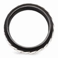 thumbnail image 2 of Edward Mirell Black Ti & Sterling Silver Beveled 9mm Band, 2 of 4