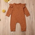 thumbnail image 2 of Combinaison à Pois pour Tout-Petit Fille, Manches Longues Volantées, Barboteuse, Tenue, 2 of 5