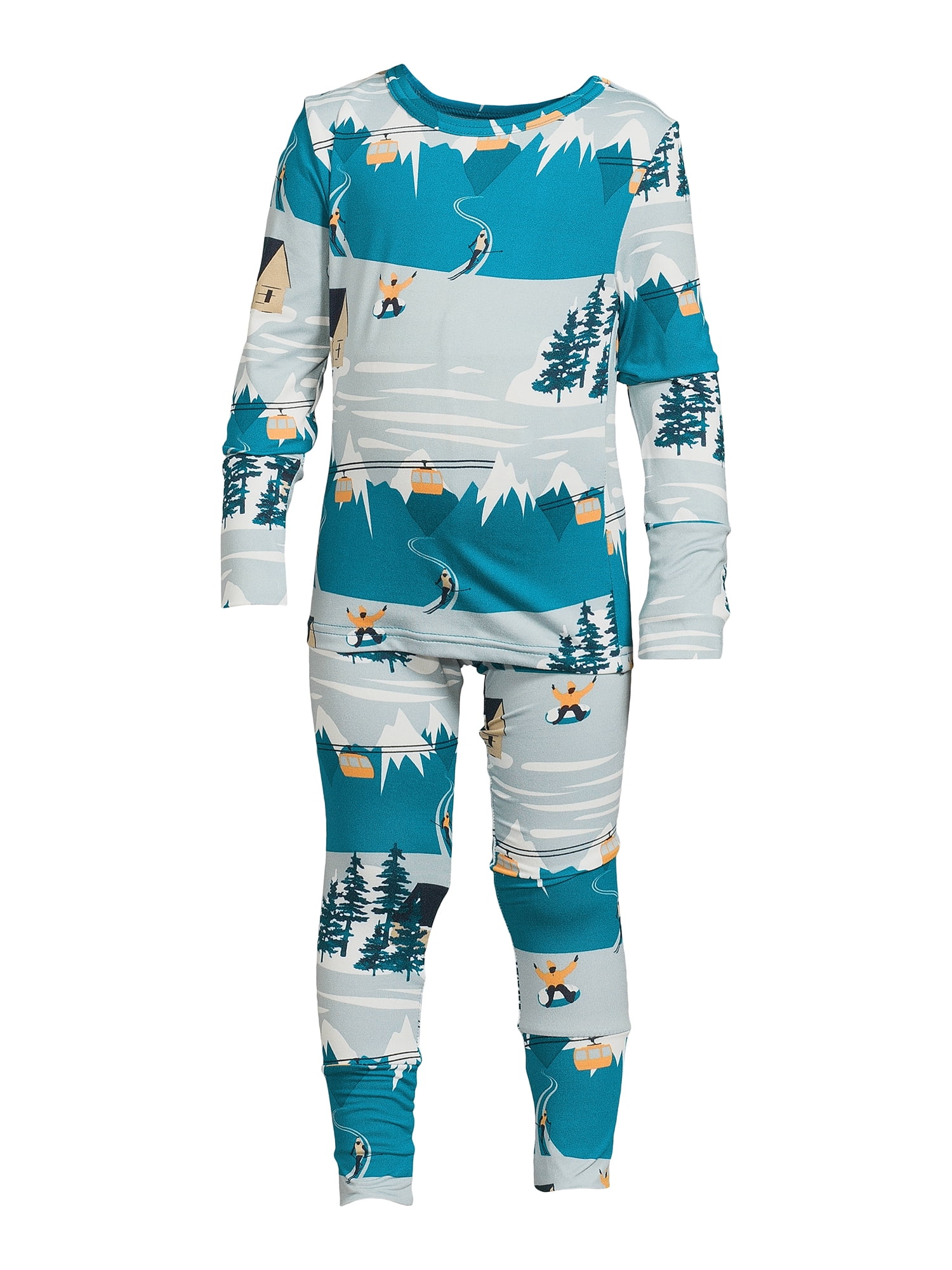 Swiss Tech Toddler Brushed Jersey Warm Thermal 2pc Set, Sizes 2T- 5T