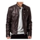 thumbnail image 1 of Chaqueta de piel sintética con cuello alto para hombre en estilo de traje de negocios y ajuste ceñido., 1 of 3