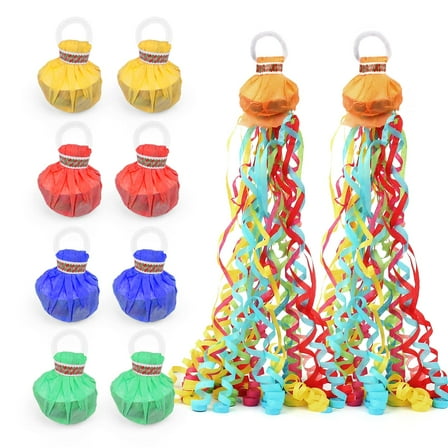 Hand Throw Streamers,No Mess Confetti Streamers,Paper Fireworks for Your Finger,Handheld Party Popper for Wedding, Birthday, Party, Graduation, Celebrations, Party Favors(10PCS)