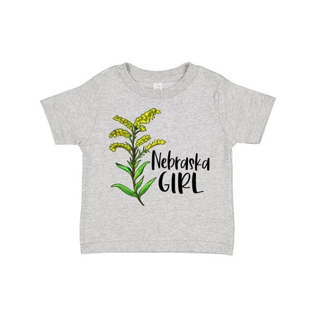 

Inktastic Nebraska Girl Goldenrod Flower Gift Toddler Toddler Girl T-Shirt