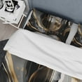 thumbnail image 4 of Designart "Captivating Marble Gold and Black III" Abstract Marble Bedding Covert Set - Modern Gold Abstract Bed Set With 1 Sham, 4 of 6