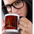 thumbnail image 2 of 3drose, Image of Tree with Presents on Red Gold Background with Words, 11oz Two-tone Black Mug, 2 of 6