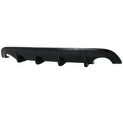 Ikon Motorsports Compatible with 2014-2017 Infiniti Q50 Rear Bumper Lip Spoiler Diffuser Body Kit Unpainted Black PU - Polyurethane