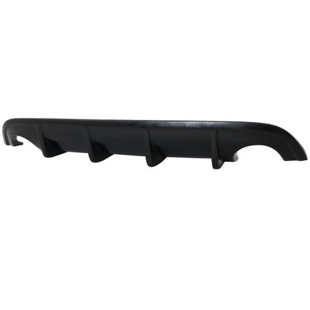 Ikon Motorsports Compatible with 2014-2017 Infiniti Q50 Rear Bumper Lip Spoiler Diffuser Body Kit Unpainted Black PU - Polyurethane