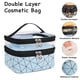 thumbnail image 3 of Bolsa de maquillaje Estuche de viaje de doble capa Organizador de maquillaje Neceser, 3 of 5
