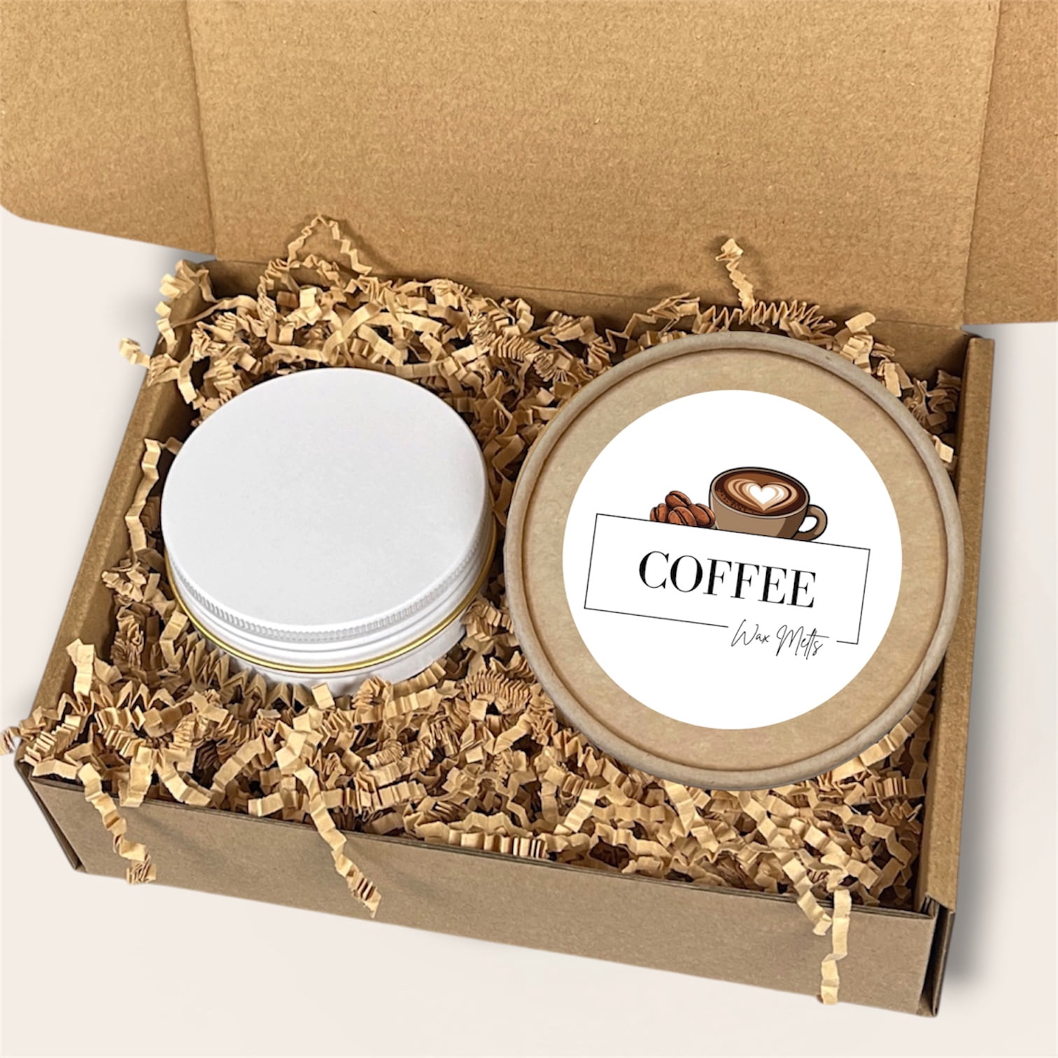 LostLove Art Co - Handmade Coffee Wood Wick Soy Candle + Wax Melts Gift Box Set | Home Fragrance Aromatherapy