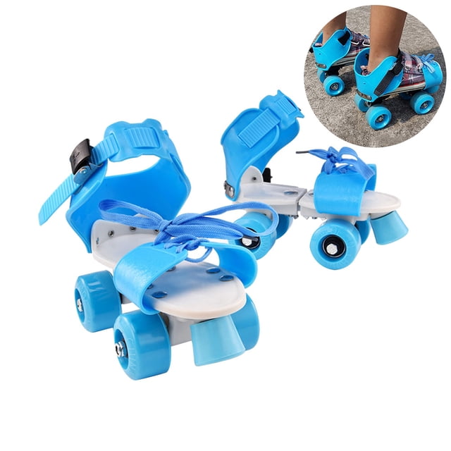 OULII Chaussures de Skate Bleues à Quatre Roues avec Design à Double Rangée et Lacets pour Patinage