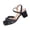 Black, variant on Bkhluea Women Polka Dot Knotted Ankle Strap Block Heel Sandals Adjustable Buckle Footwear For Party Casual Outdoor Daily Summer