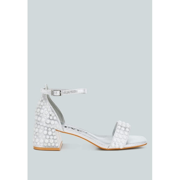 Nocturnal Rhinestone Embellished Shimmer Sandals