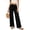 1# Black, variant on TEMOFON Womens Casual Pants Stretchy Wide Leg Lounge Dress Pants Comfy High Waist Palazzo Pants Navy Blue