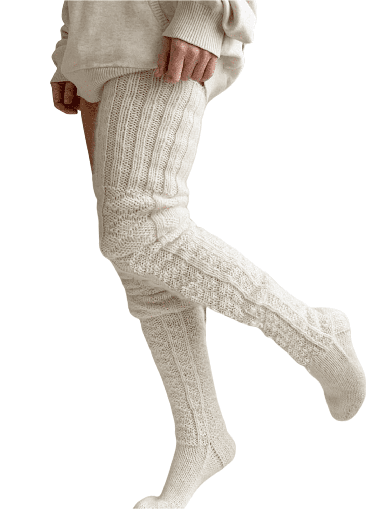 Knit Boot Socks Plus Size Thigh High 