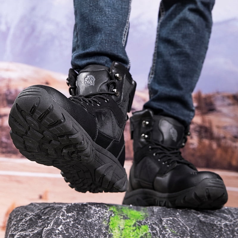 Stepedia Men's Ankle High Waterproof Hiking Boots Outdoor Lightweight Work Boots