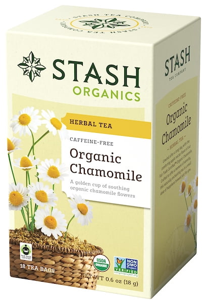 Stash Tea Organic Chamomile Herbal Tea Bags, 18 Count