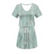 thumbnail image 5 of Mini Vestido de Verano Color Sólido Cuello en V Manga Corta Vestido de Becerro Medio, Vestido Corto de Verano, 5 of 5