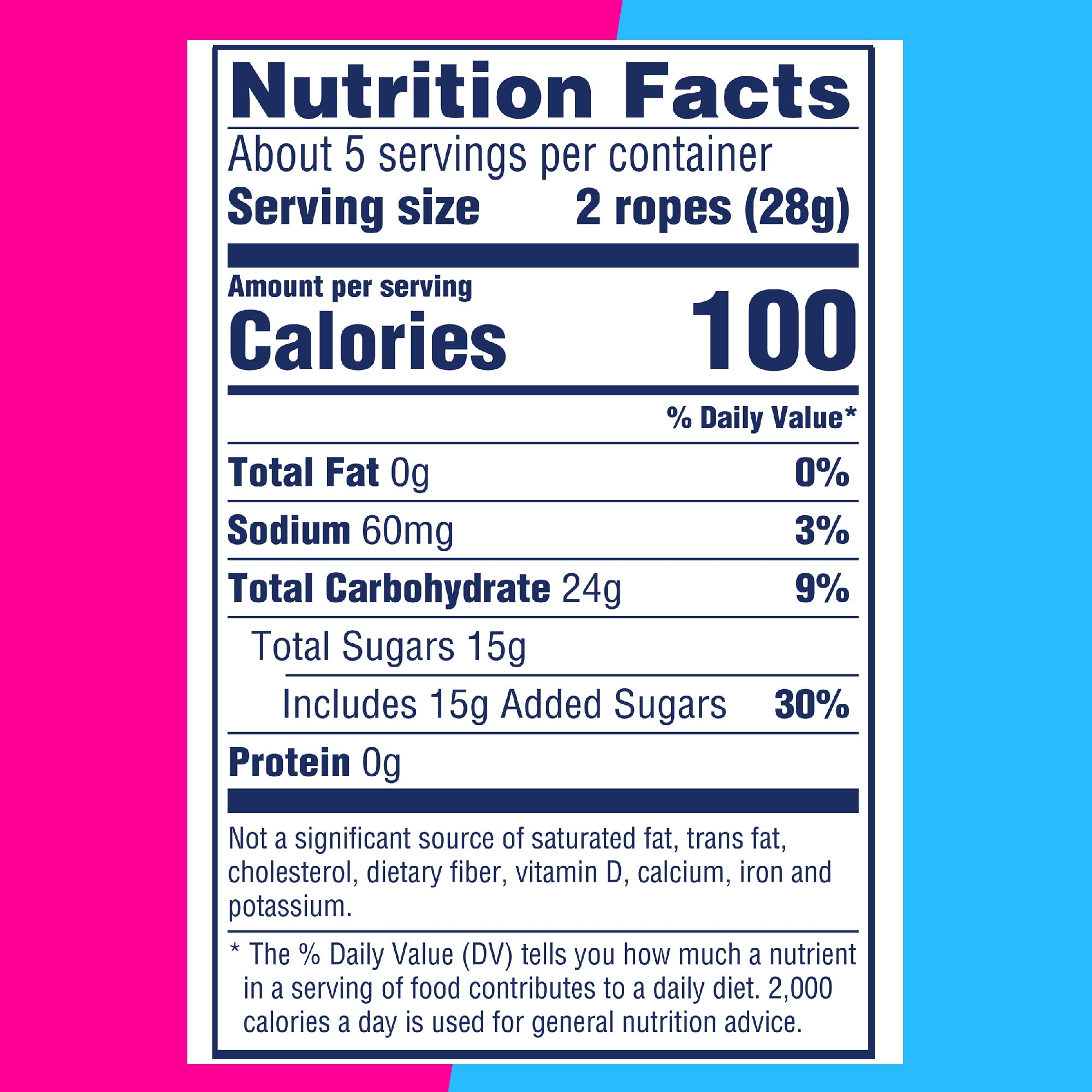SweeTARTS Soft & Chewy Ropes, Twisted Rainbow Punch Candy, 5 oz
