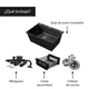 thumbnail image 2 of Fregadero Tarja Cocina Cubeta Negro Mate 45×60×20 Accesorios Negro, 2 of 6