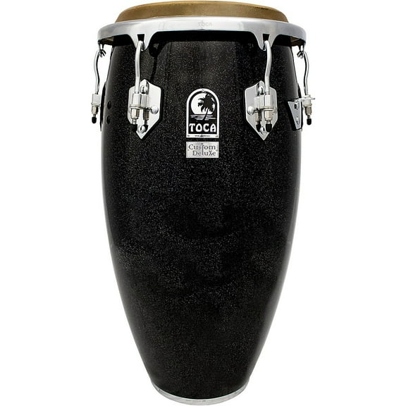 Toca Custom Deluxe Wood Shell Congas 12.50 in. Black Sparkle