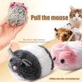 thumbnail image 2 of Visland Cats Pull String Mouse Interactive Cat Toy Movable Vibrating Mouse Fluffy Plush Mice Toy for Cats Kitten Pets Indoor Exercise Entertainment, 2 of 7