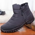 thumbnail image 5 of NOKIO Fashion Winter Men Snow Boots Thick Soled Non Slip Waterproof Upper Solid Side Zipper High Top Plush For Warm And Comfort Men'S Insulated Winter Boots, 5 of 5