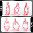thumbnail image 3 of Thinker Statue Gold Decor Abstract Art Sculpture, Golden Resin Collectible Figurines for Home Living Room Office Shelf Decoration,Great Gifts Ideas (Pink), 3 of 6