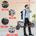 thumbnail image 4 of 500W Electric Scooter for Adults, Up to 22MPH and 22-28Miles Long-Range, 10'' Solid Tires, Foldable Commuting Escooter with Double Braking System and App Red, 4 of 8